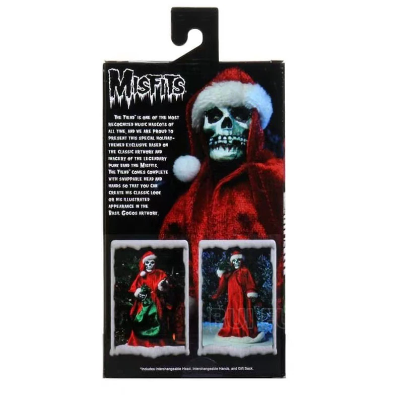 

Vogue Classic Music Rock PUNK BAND Fiend Skeleton Christmas Santa Claus Style NECA Action Figure Model Toy Original Collect