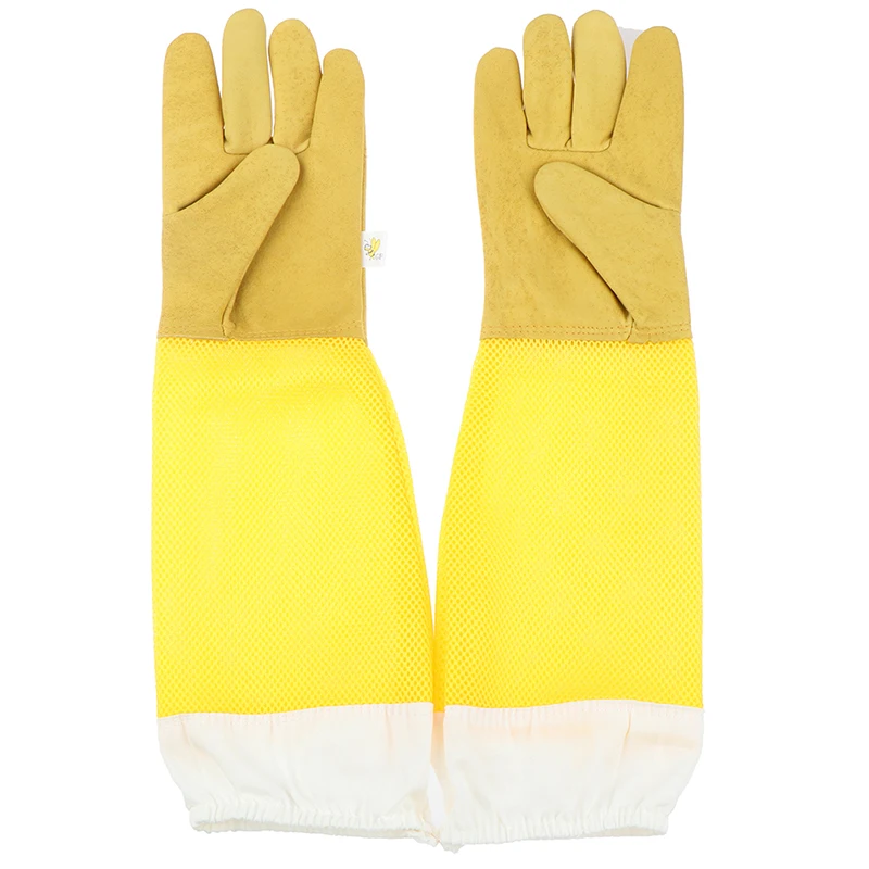 

1 Pair Beekeeping Gloves Goatskin Bee Keeping With Vented Beekeeper Long Sleeves hight quality beekeeping equipment tools