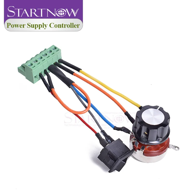 

Startnow Power Supply Adjustable DIY Test Kit Resistor Adjuster With Potentiometer and Switch Combinations for CO2 Laser Machine