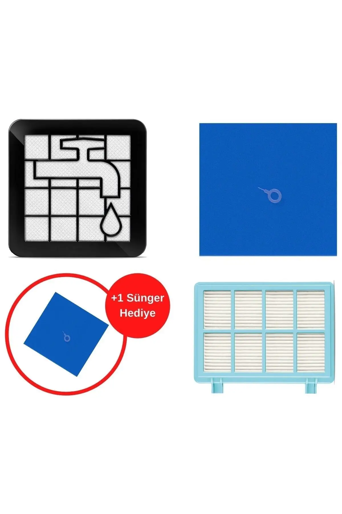 

MHK Parts Philips Fc8010 9331 9332 Powerprocity Compatible Filter Set + 1 Pcs Sponge