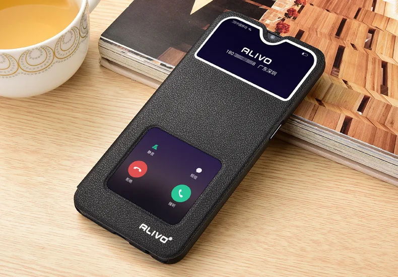 Кожаный чехол для OPPO Reno 2, чехол ALIVO из искусственной кожи с окошком для просмотра, откидной чехол для OPPO Reno2, откидной Чехол, Coque Capa# VA