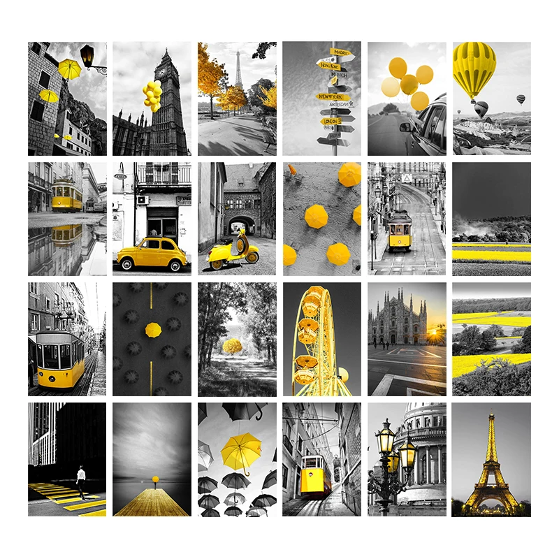 

DIY Алмазная картина желтый зонтик уличный вид Алмазная мозаика вышивка крестиком наборы живописные места домашний декор