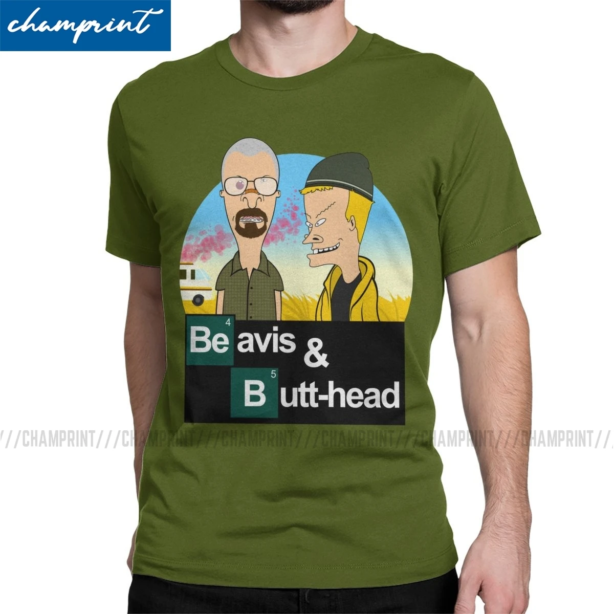

Breaking Beavis Men T Shirts Beavis and Butthead 90s Funny Music Cartoon BB Clothing Novelty Tee Shirt Plus Size T-Shirts