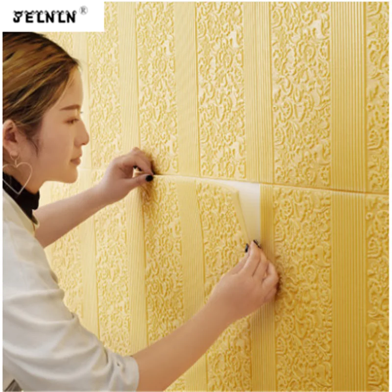 Роскошные 3d Трехмерные настенные Стикеры для спальни водонепроницаемые обои