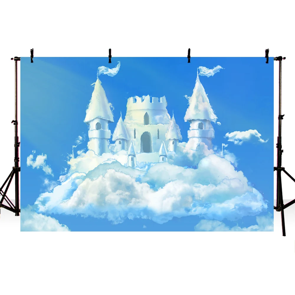 Белый фон с облаками для фотосъемки новорожденный детский душ фотостудии