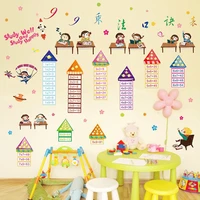 large cartoon children 99 multiplication table math wall stickers for kids rooms baby educational montessor decals education