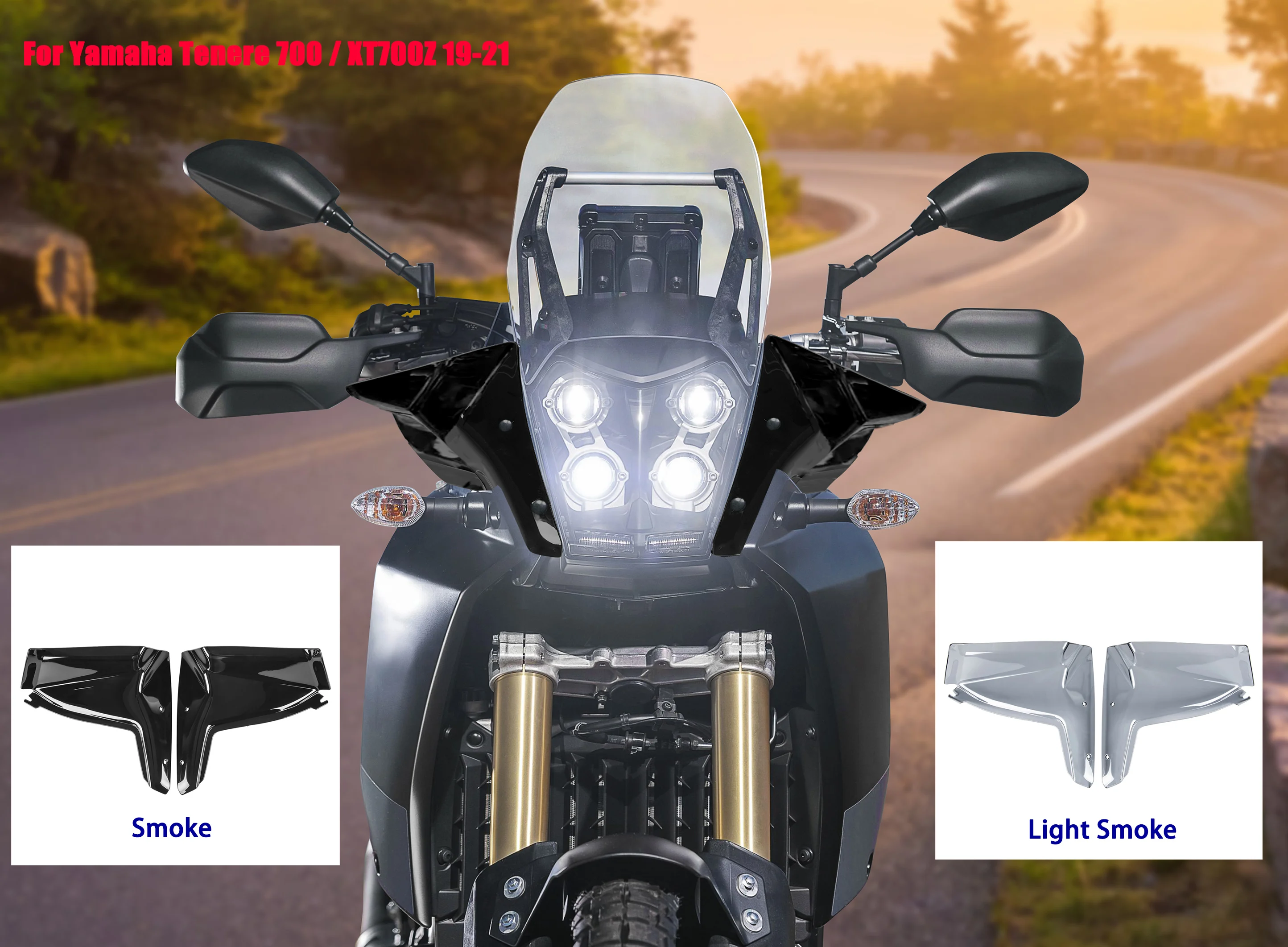 

Motorcycle Side Windshield Windscreen Handshield Wind Deflector For Yamaha Tenere 700 TENERE700 XTZ XT700Z T700 T7 2019-2021 20