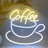 coffee 40x35cm neon sign light led bar ice cream beer wine bottle neon wall lamps room party decoration cafe shop night sign