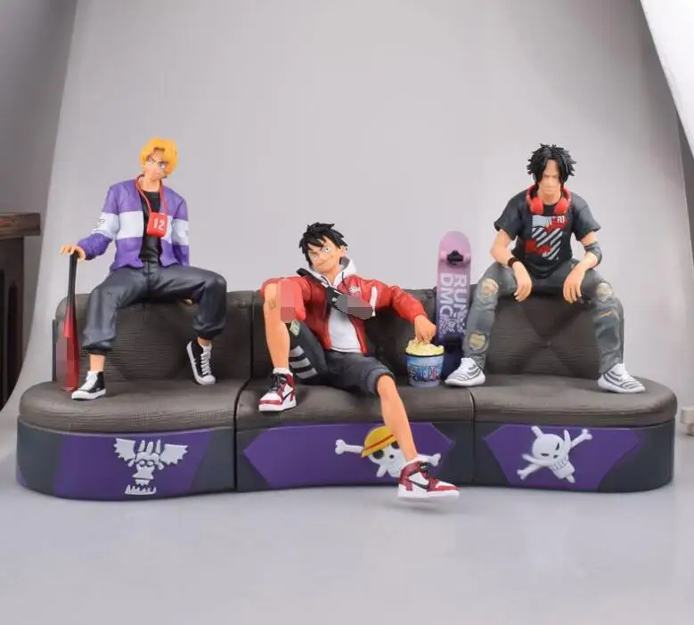 Аниме ONE PIECE модный стиль Луффи Ace Sabo фигурка модель игрушки