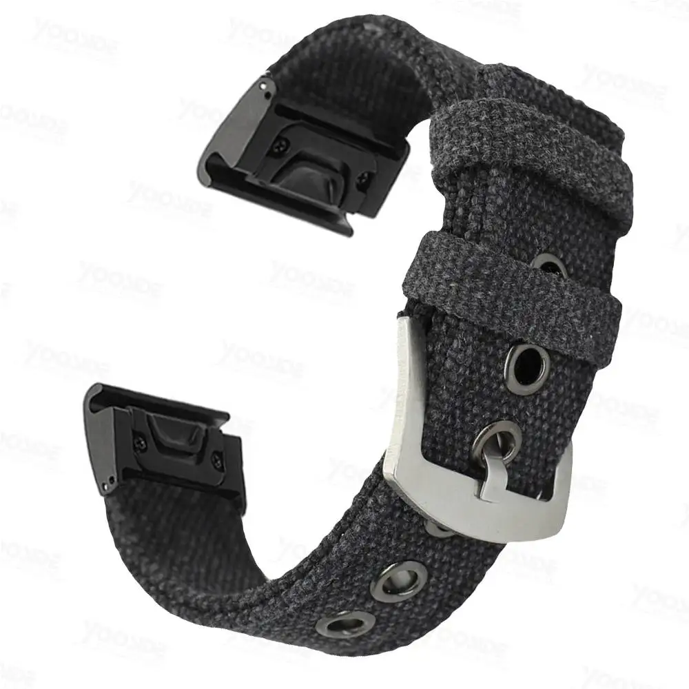 Black-L Fenix 6 22 мм 26 мм браслет ретро нейлон Nato Quick Fit часы ремешок для Garmin Fenix 5 Plus/935/Approach S60/Fenix 5X Plus - Цвет: Black-L