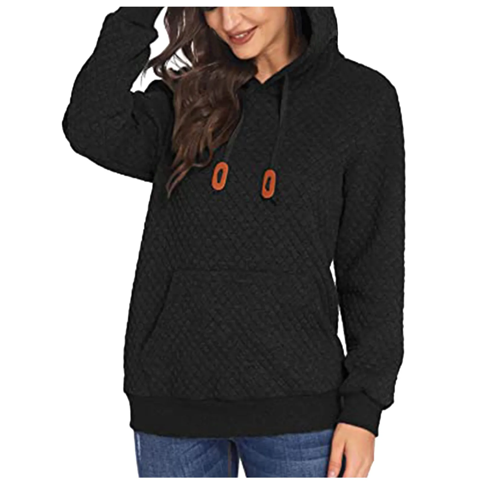 

Autumn Winter Women Hoodies Fashion Soild Pullover Top Casual Long Sleeve Drawstring Loose Hoodie Streetwear Sweat Capuche Femme