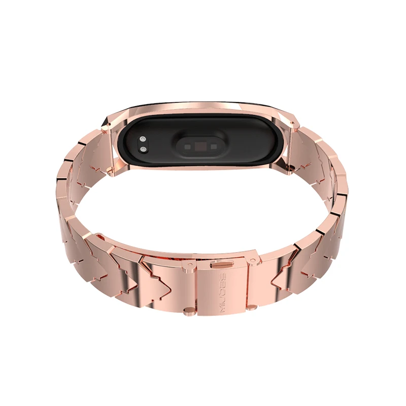 Mi band 4 ремешок для Xiaomi mi ремешок 4 ремешок mi и 3 металлический браслет умный ремешок для часов Безвинтовой браслет из нержавеющей стали