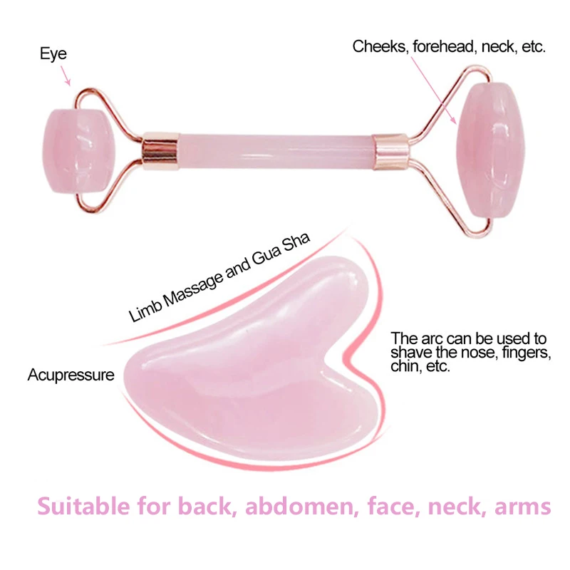 

Natural Face Massage Tools Resin Roller Gua Sha Scraper Board Face Eye Care Lifting Wrinkle Remover Beauty Care