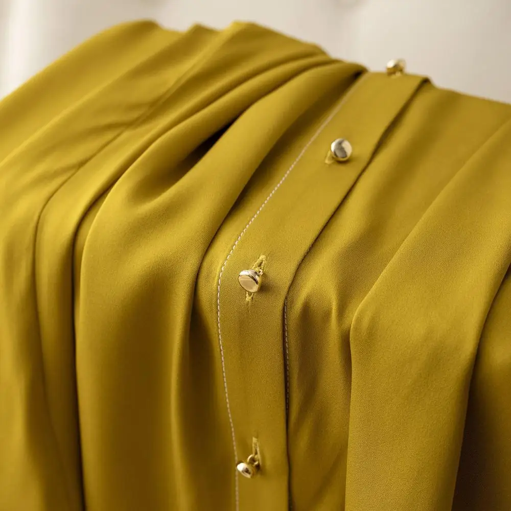 

Summer Quality Real Silk Shirt 100% Mulberry Silk Crepe Satin Women Plus Size Long-Sleeve Blouse M L XL XXL