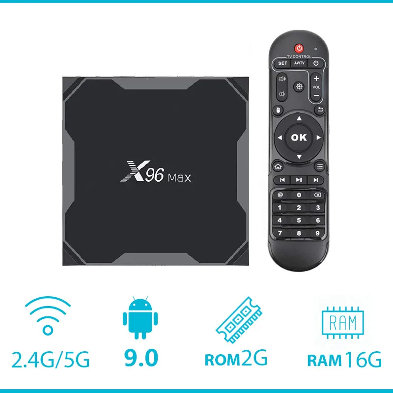 X96 MAX Android 9,0 tv box 4 Гб ram 64 Гб rom потоковый медиаплеер голосовой пульт дистанционного управления S905X2 2,4G 5,8G двойной WiFi 4K tv box