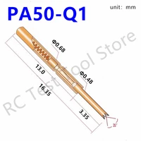 100pcs pa50 q1 spring test probe metal durable brass test probe casing length 16 55mm safe household convenient test tool
