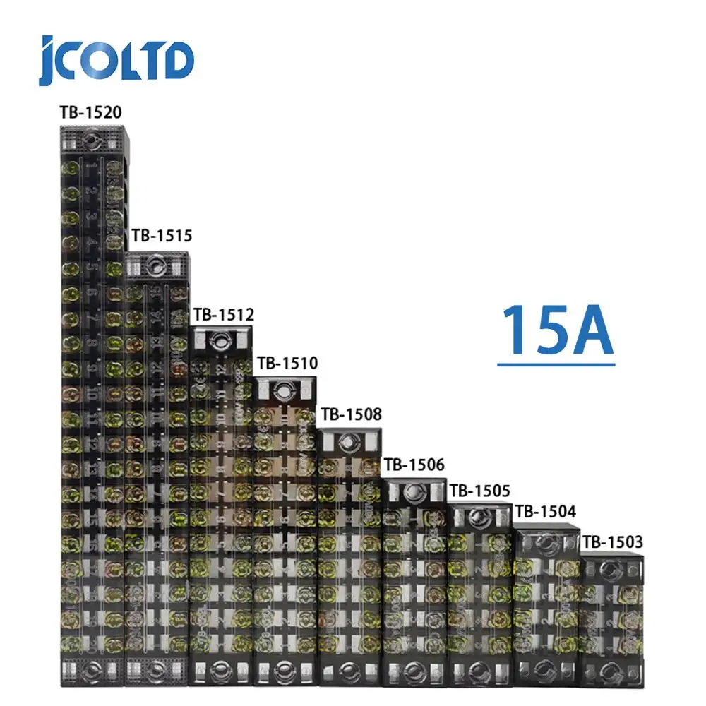 1 шт. двухрядный Барьерный винтовой клеммный блок соединитель для проводов 600 в 15