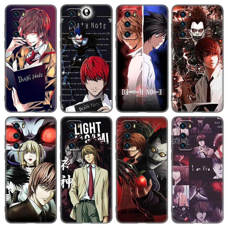 Чехол с аниме Death Note для Huawei P20 P30 P40 P50 Pro P8 P9 P10 Lite 2017 P Smart Z S 2020 2021 2018 2019 черный чехол -