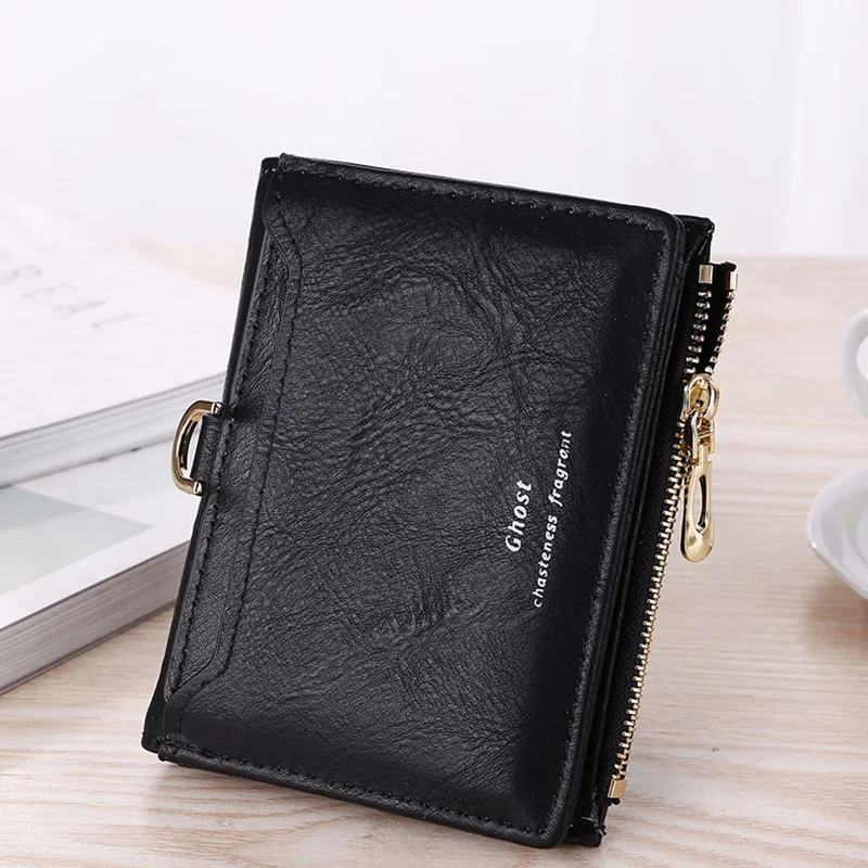 

Women Wallet PU Leather Frosted Retro Purse Hand Holding Zipper Credit Card Holder Organizer New