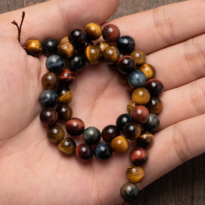 

Wholesale 4 6 8 10 12 14mm Mixed Color Tiger Eye Natural Stone Beads Round Loose Beads for Jewelry Making DIY Bracelet Necklaces