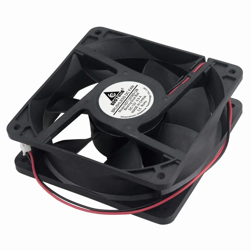 Gdstime 12038 2 Pin 120mm Radiator Ball Bearing Brushless DC Cooling Cooler Fan 12V 120x120x38mm | Компьютеры и офис