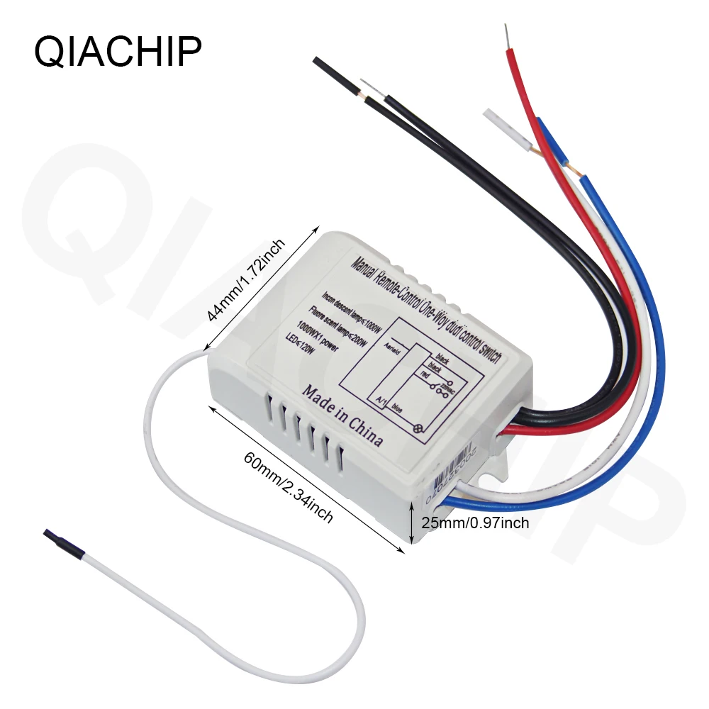 QIACHIP 2 пути AC 220V Цифровой RF беспроводной пульт дистанционного управления