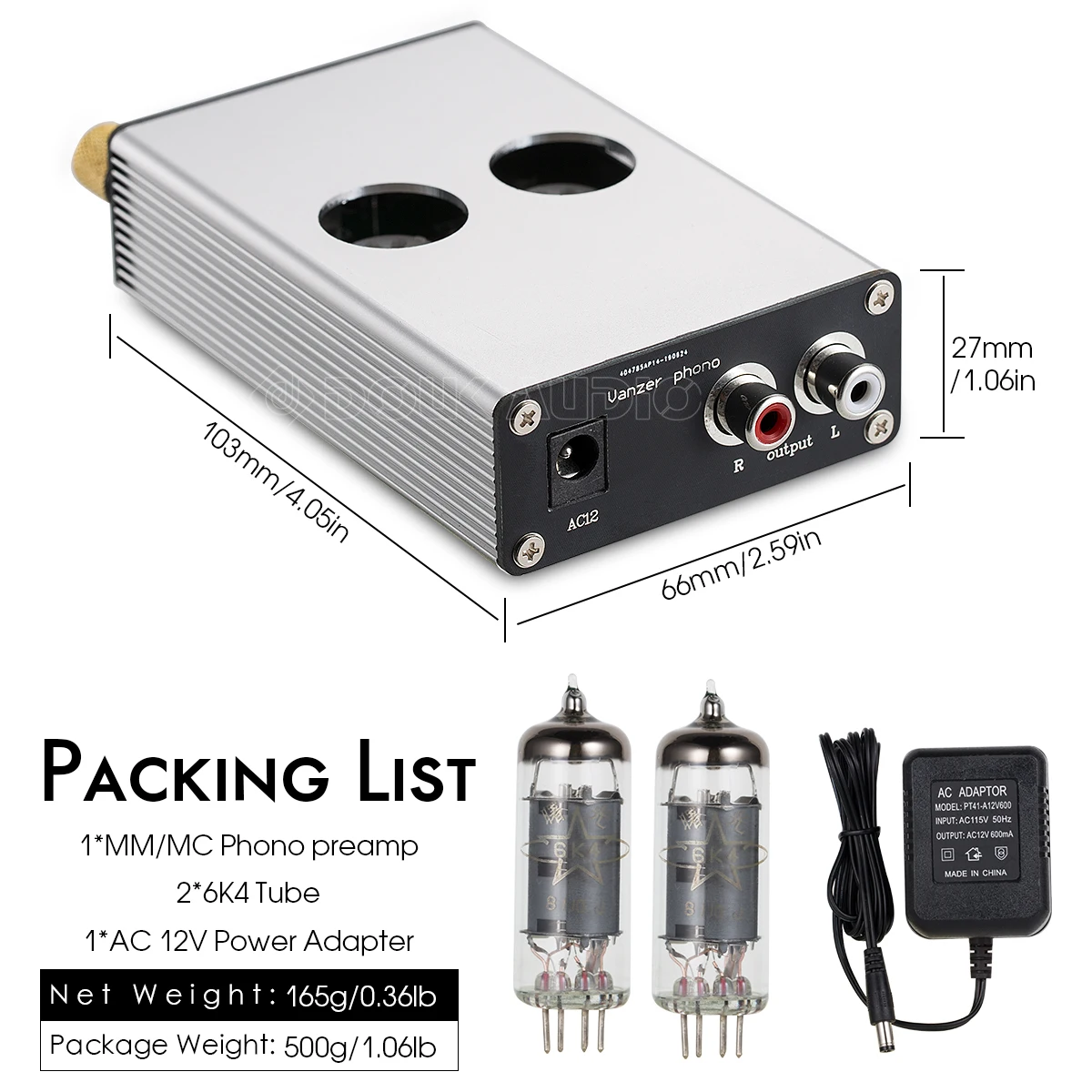 Douk аудио hi fi 6K4 вакуумная трубка мм/MC Phono Stage Preamp Мини Поворотный