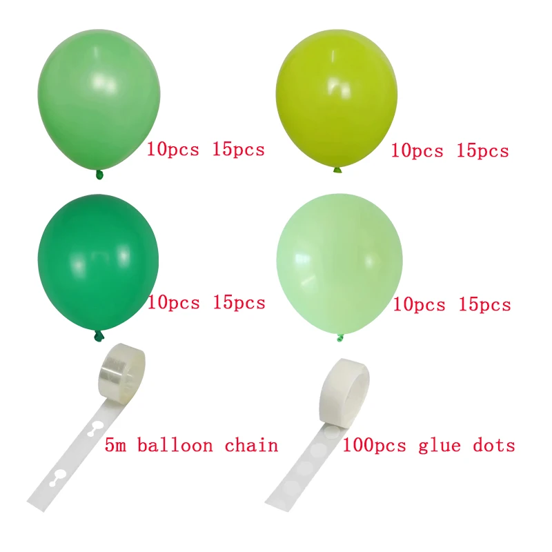 

DIY Balloons Garland Forest Jungle Animal Safari Themed green Balloons Baby Shower Birthday Party Balloon Decorations Party Toys