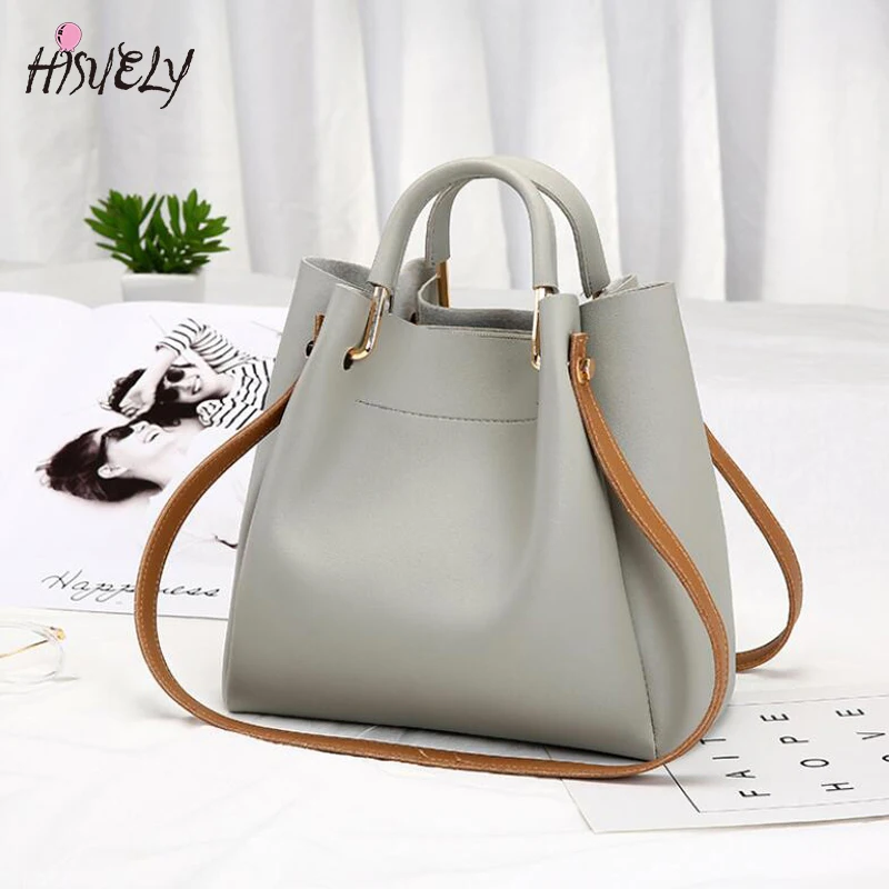 2021 вместительные женские Сумки из искусственной кожи HISUELY модные сумки через