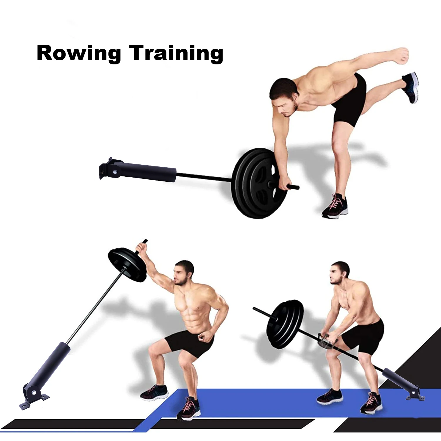 T Bar Row Platform Landmine Attachment Install on Floor or Wall Holder for 1" and 2" Barbell Bars Exercises Home Gym Equipment | Спорт