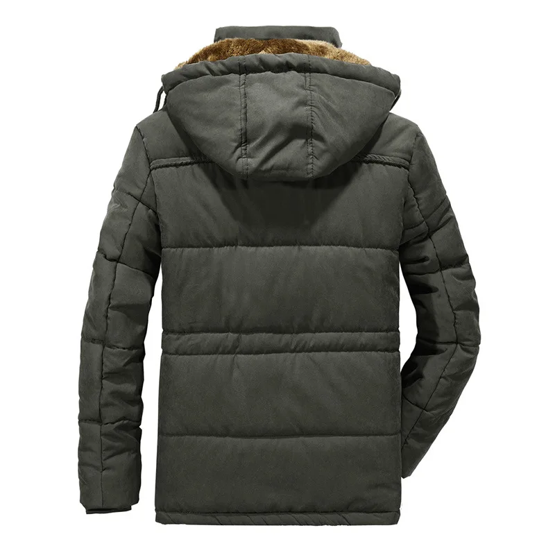 Парка мужская зимняя размеры 5XL 6XL 7XL 8XL утепленная с хлопковой подкладкой меховая
