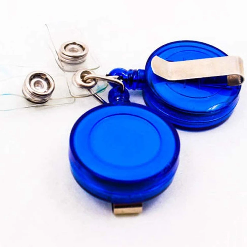 

5Pcs Clip on Retractable Badge Reel with Belt Clip for ID Cards Badge Key Keychain Holders