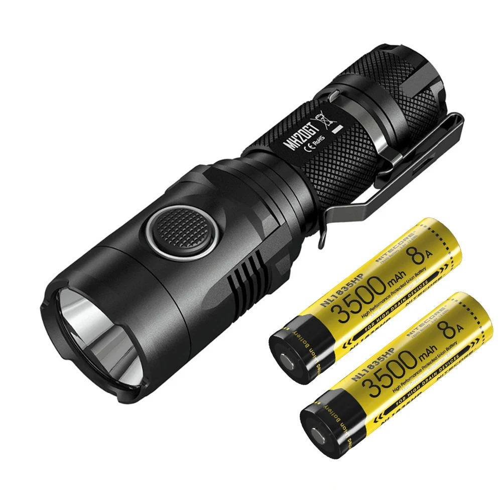 NITECORE MH20GT USB непосредственно заряжаемый фонарик CREE XP-L HI V3 max 1000 люмен луч бросок 362 м уличный фонарик ручной фонарь