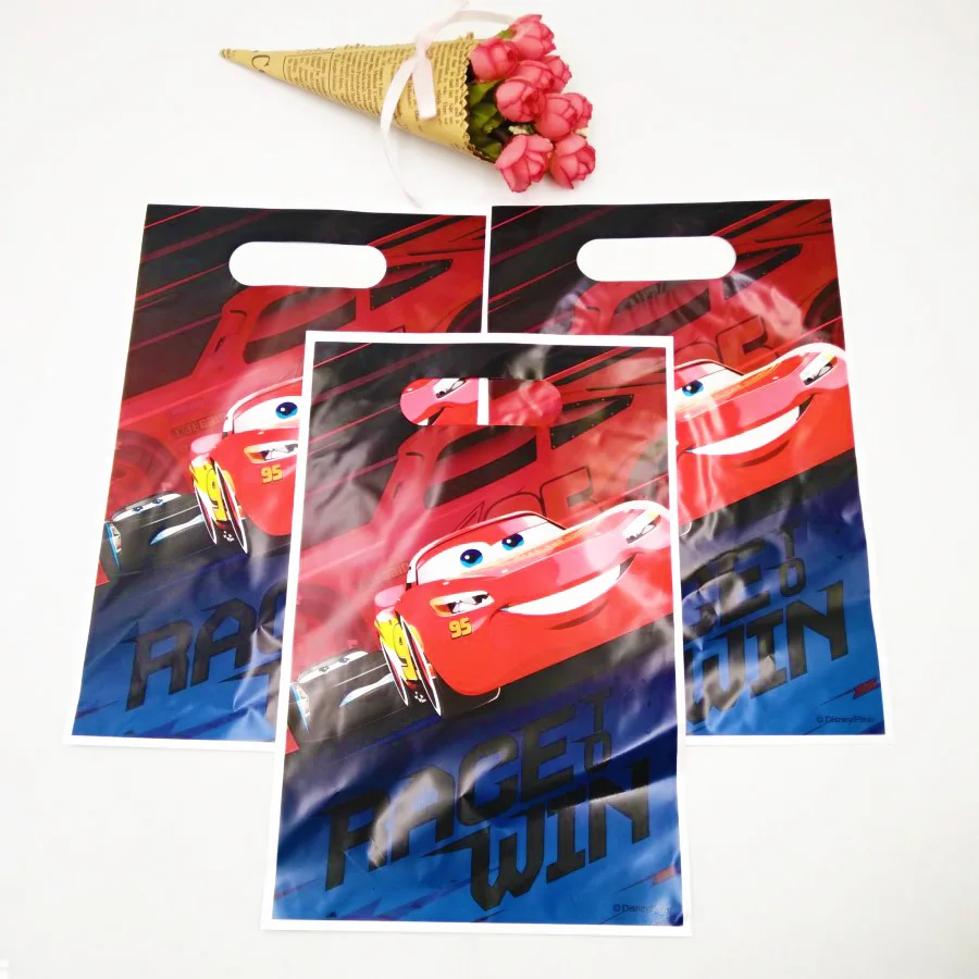 6 шт./пакет Lightning Mcqueen вечерние принадлежности Подарочный пакет конфеты/заберите мешок с персонажем из мультфильмов высокого качества Вечерние праздники и события украшения ко дню рождения