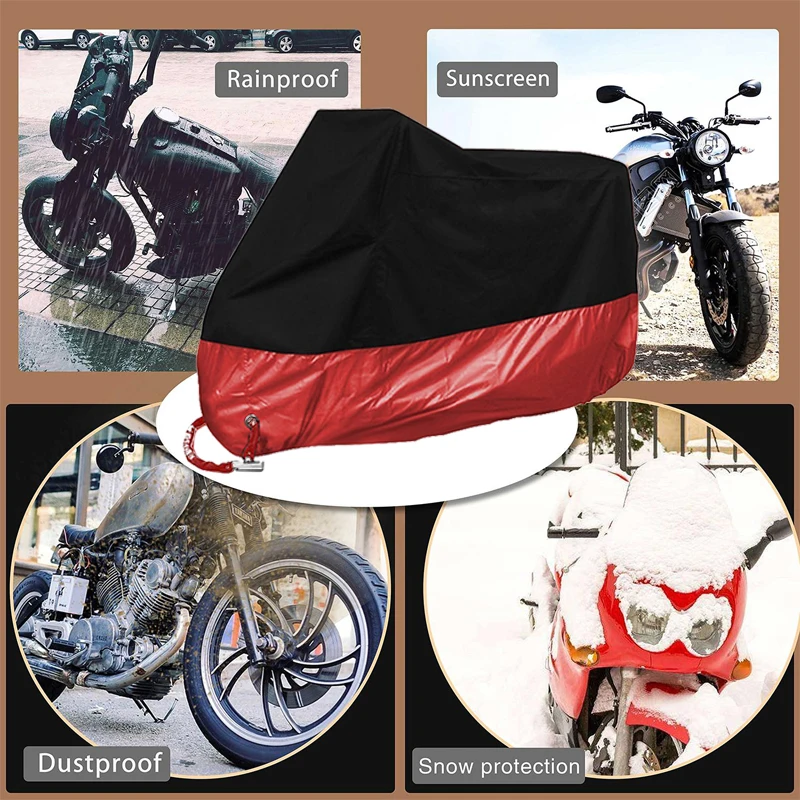 

УФ 50 + 190T полиэфирная ткань анти-вор Блокировка отверстие мотоцикл протектор легкий пылезащитный чехол для мотоцикла универсальные чехлы