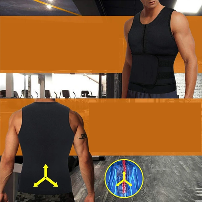 

2021 High Quality Men's Fitness Vest Fashion New Men's Sports Vest Body Tummy Corset Men Vest Sweaty Fitness Corset For Male