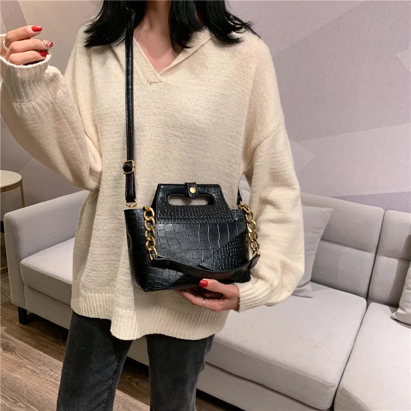 

2020 new Vintage Crocodile Composite Handbags Women Shoulder Crossbody Bags Fashion Totes Ladies Messenger Bag Female Purses