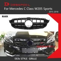new look e63s grille for c class w205 amg line grid auto front bumper racing grill 2015 2018 c180 c200 c220 c250 c43 sports
