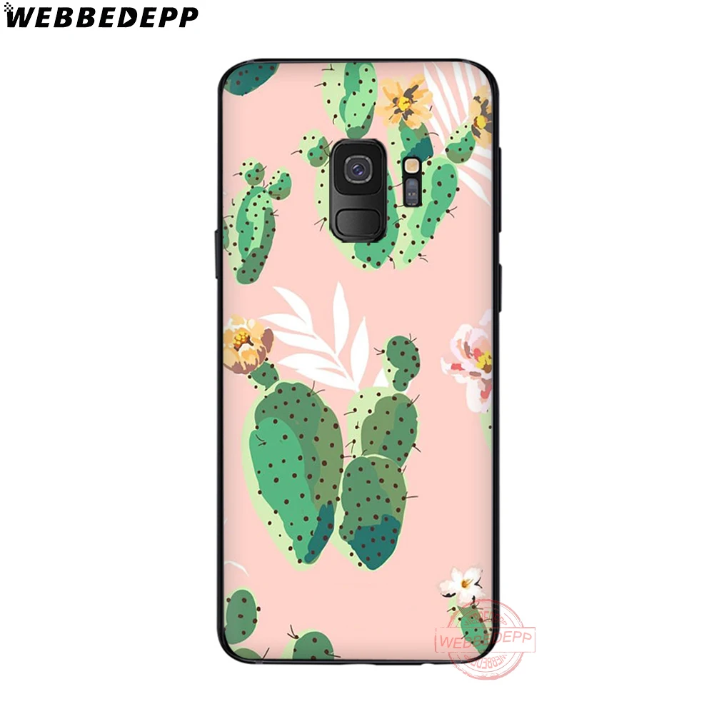 WEBBEDEPP красивый кактус мягкий чехол для телефона с изображением цветов Samsung S6 S7