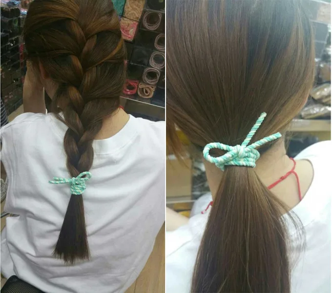 

simple basic knotting hair rope rope women Japan and Korea super elastic tie head color hair circle headdress wholesale