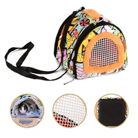 small pet portable visible mesh shoulder strap hamster carrier outdoor travel bags for chinchilla guinea pig hedgehog bird lapin