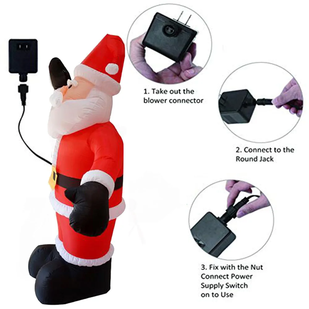 240 см надувной Санта-Клаус рождественские наружные украшения для дома подарки