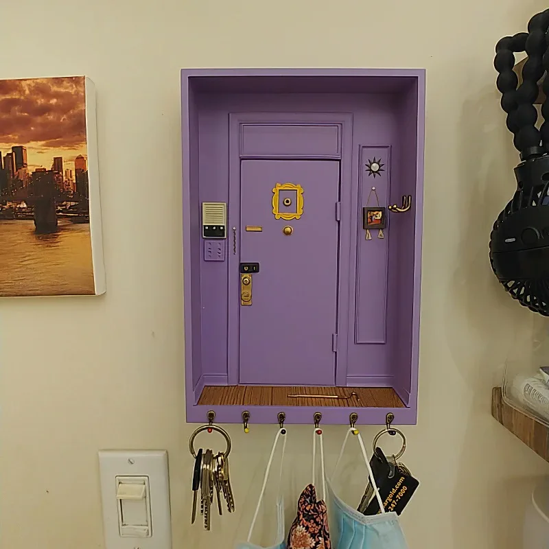 

Tv Show Friends Key Holder Monica's Door Holder Purple Door Hanger Friends Home Decor Wall Decor