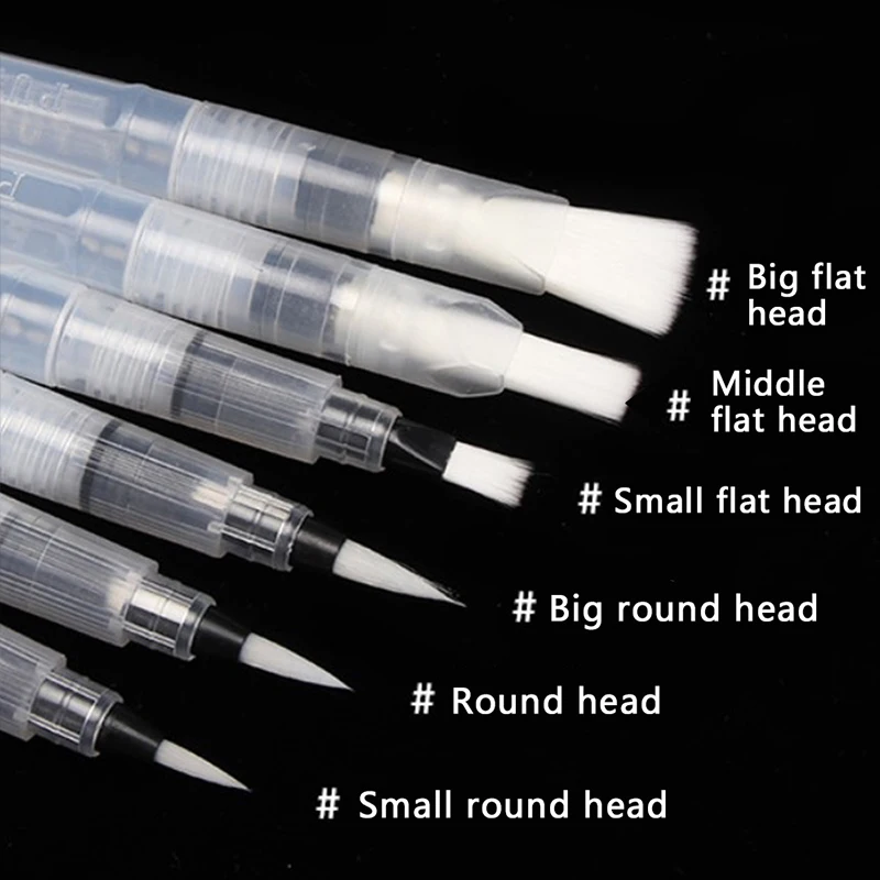 

6Pcs/Set Water Color Brush Refillable-Pens Watercolor Color Drawing Art Supplies