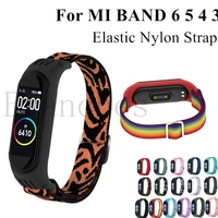 nylon strap for xiaomi mi band 6 5 4 3 elastic replacement bracelet sport wristband mi band 4 3 smart watch accessories loop