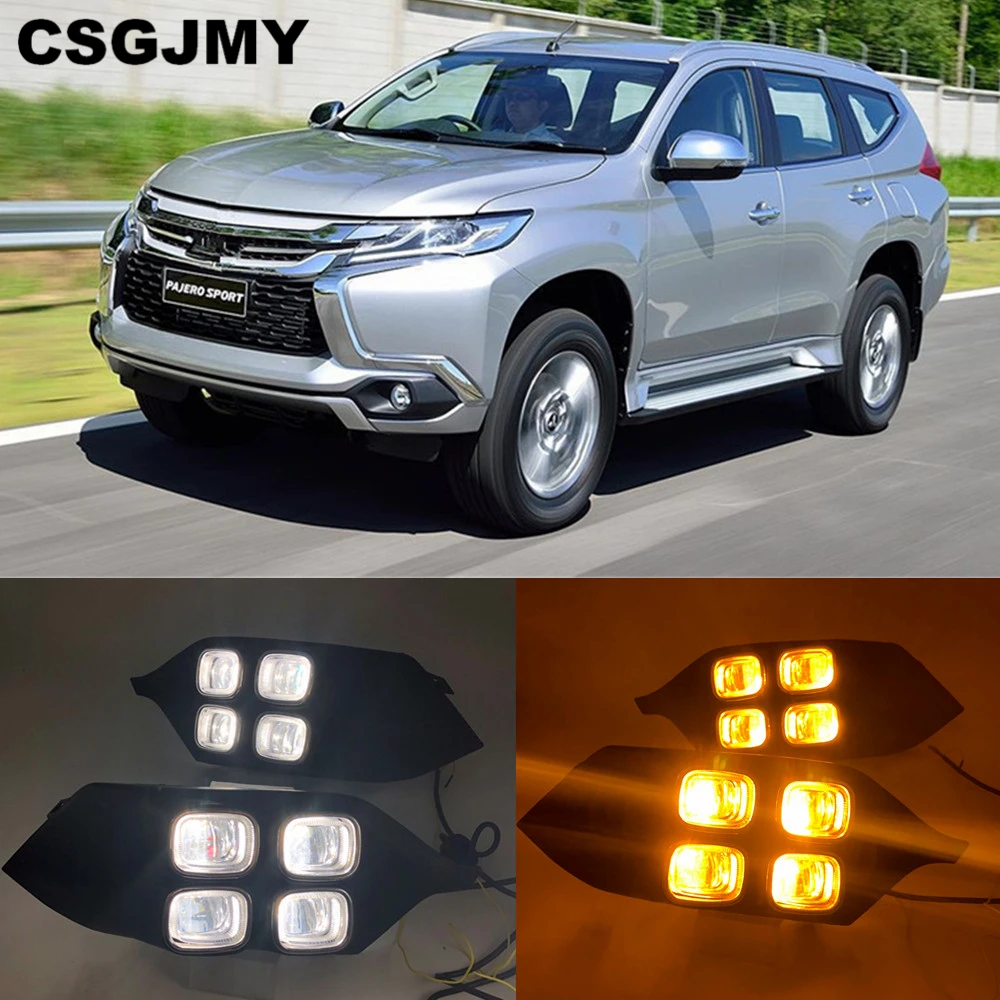 CSGJMY 2 шт Автомобильный светодиодный светильник дневного LED DRL для Mitsubishi Pajero Montero