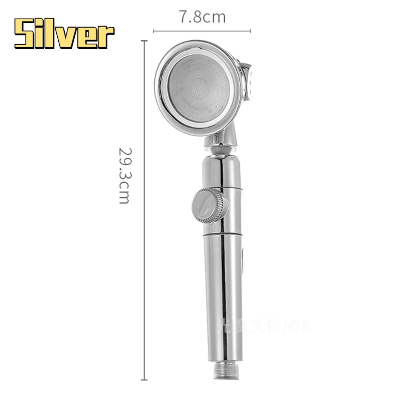 

Pressurized Shower Head High Pressure Water Saving Perforated Free Bracket Hose Adjustable Bathroom Accessories Shower Set