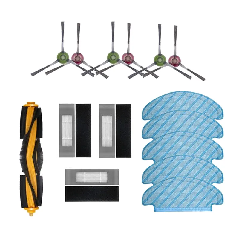 

Roll Brush Main Brush Side Brush Hepa Filter Mop Cloth Kit for Ecovacs T8 Aivi T8 Aivi Robot Vacuum Cleaner