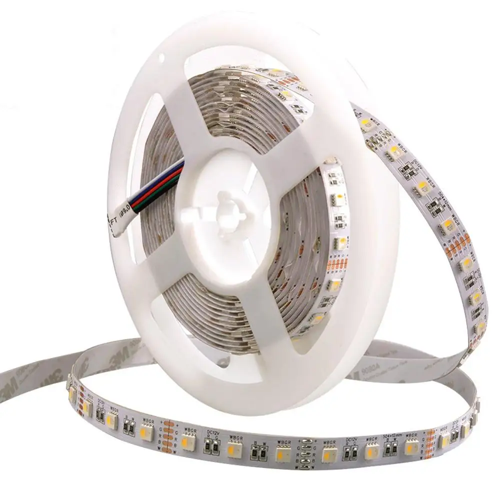 

5m/Roll SMD5050 RGBW 4 In 1 LED Strip DC12V/24V 60Leds/m RGB+White 4 Colors in 1 Chip Waterproof Decor Strip Light For Home Bar