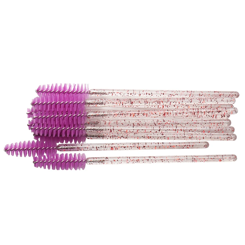 CR-P purple red 100 шт. Хрустальная тушь для ресниц палочки алмазные аппликационные ресницы кисти для наращивания ресниц одноразовые кисти для макияжа инструменты - Handle Color: CR-P purple red